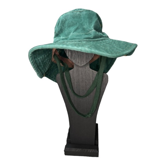 Tilley Wanderer Hat Green Canvas Bucket Hat / Boonie Hat Size 7 1/8 Tilley Hat - Picture 12 of 13